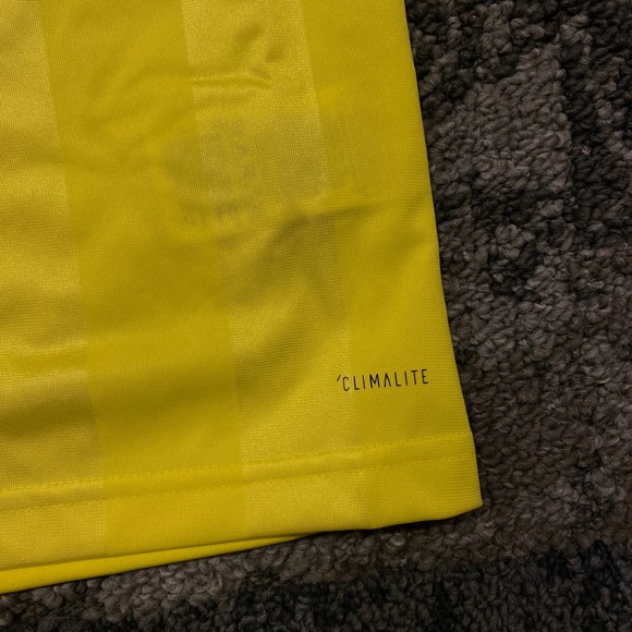 Adidas Climalite Referee Jersey Shock Yellow Shirt NEW Size Small - Picture 4 of 5